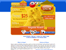 Tablet Screenshot of bingohome.com